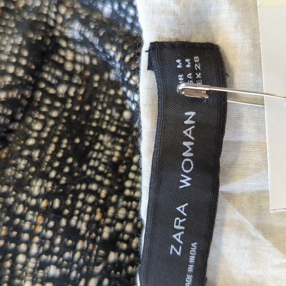 Zara Tribal Pattern Open Front Tp White Brown M bohemian western beach coastal - Picture 6 of 6